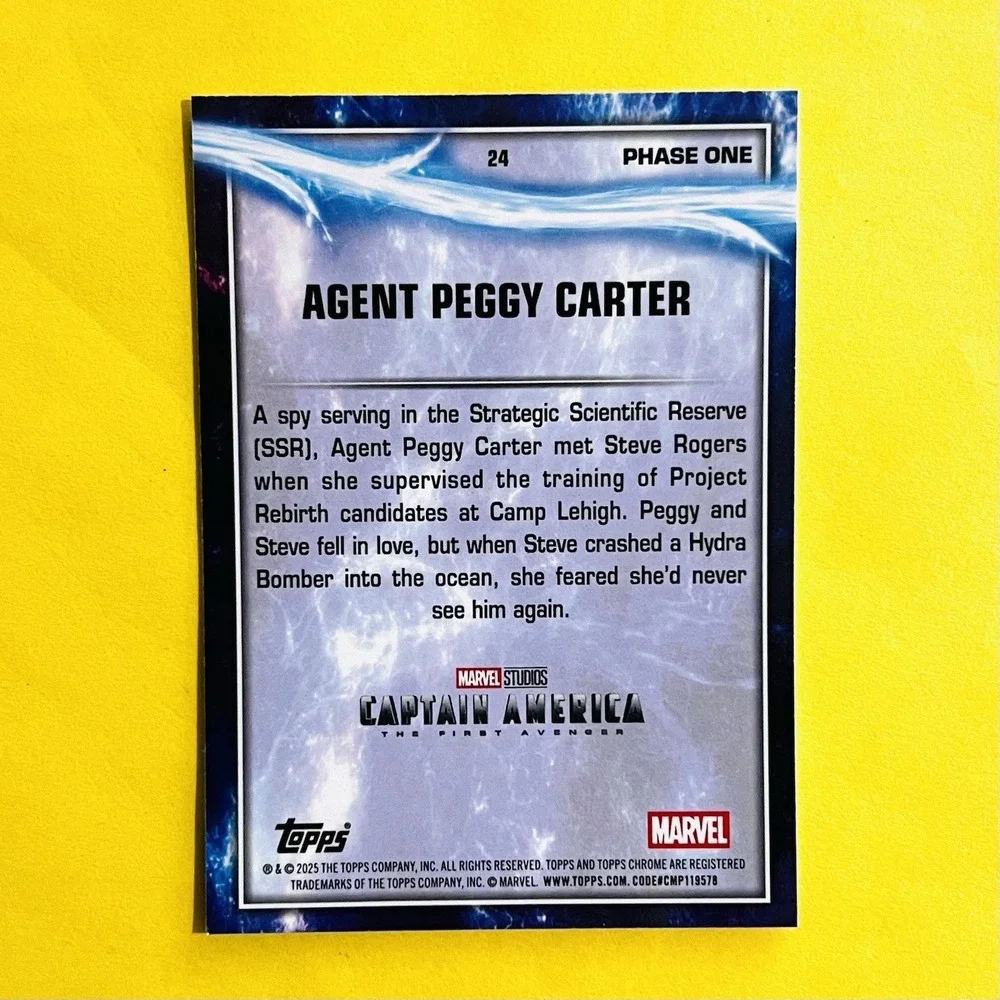 2025 Topps Chrome Marvel Studios Agent‎ Peggy Carter #24 Captain America